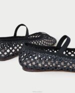 femmes Loeffler Randall crochet noir ballerines Léonie chaussures 8HL8301 - Image 4
