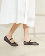 femmes Loeffler Randall crochet noir ballerines Léonie chaussures 8HL8301 - Image 5