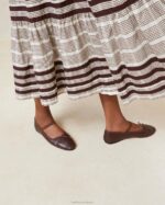 femmes Loeffler Randall cuir chocolat ballerines Léonie chaussures 8HL8296 - Image 5