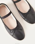 femmes Loeffler Randall Cuir noir ballerines Léonie chaussures 8HL8293 - Image 3