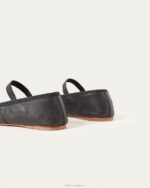femmes Loeffler Randall Cuir noir ballerines Léonie chaussures 8HL8293 - Image 4