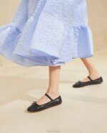 femmes Loeffler Randall Cuir noir ballerines Léonie chaussures 8HL8293 - Image 5