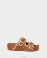 femmes Loeffler Randall cuona/naturel sandale theo marron à semelle intérieure chaussures 8HL8121 - Image 2