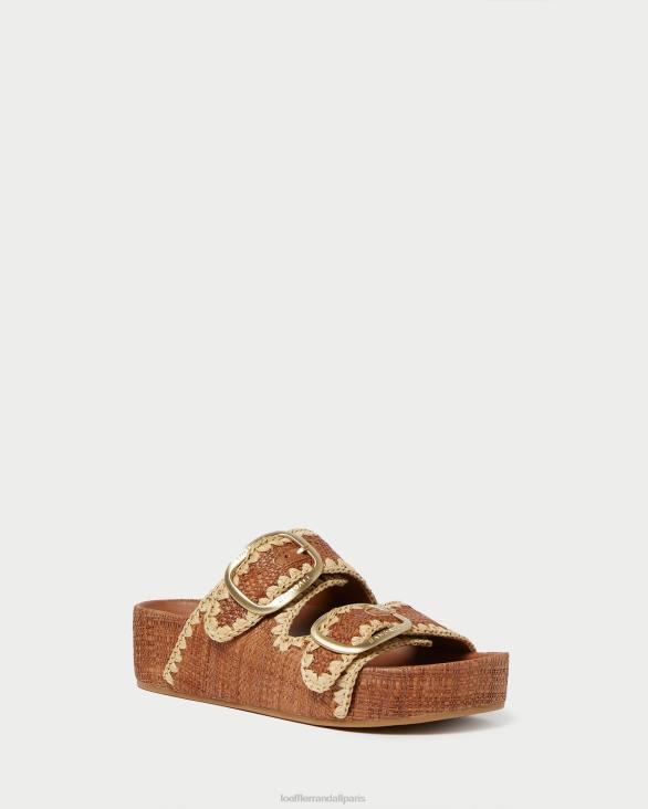 femmes Loeffler Randall cuona/naturel sandale theo marron à semelle intérieure chaussures 8HL8121 - Image 1