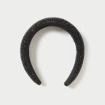 femmes Loeffler Randall diamant noir bandeau gonflé bellamy accessoires 8HL8147