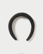 femmes Loeffler Randall diamant noir bandeau gonflé bellamy accessoires 8HL8147