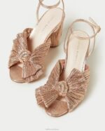 femmes Loeffler Randall dune talon à nœud plissé camélia chaussures 8HL872 - Image 2