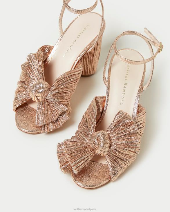 femmes Loeffler Randall dune talon à nœud plissé camélia chaussures 8HL872 - Image 2