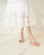 femmes Loeffler Randall dune talon à nœud plissé camélia chaussures 8HL872 - Image 5