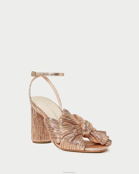 femmes Loeffler Randall dune talon à nœud plissé camélia chaussures 8HL872 - Image 1