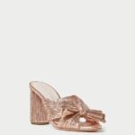 femmes Loeffler Randall dune talon à nœud plissé chaussures 8HL876