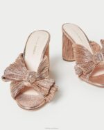 femmes Loeffler Randall dune talon à nœud plissé chaussures 8HL876 - Image 3