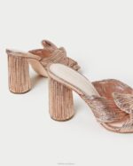 femmes Loeffler Randall dune talon à nœud plissé chaussures 8HL876 - Image 4