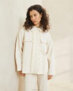 femmes Loeffler Randall écru manteau de corvée à œillets zeke vêtements 8HL8260 - Image 2