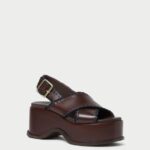 femmes Loeffler Randall expresso/noir sandale plateforme mae chaussures 8HL8129