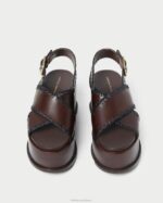femmes Loeffler Randall expresso/noir sandale plateforme mae chaussures 8HL8129 - Image 3