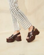 femmes Loeffler Randall expresso/noir sandale plateforme mae chaussures 8HL8129 - Image 5