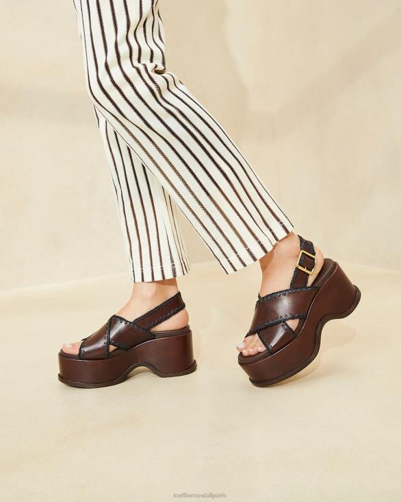 femmes Loeffler Randall expresso/noir sandale plateforme mae chaussures 8HL8129 - Image 5