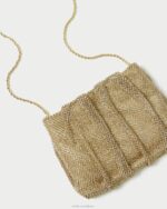 femmes Loeffler Randall foins pochette froncée à strass ember Sacs 8HL8385 - Image 4