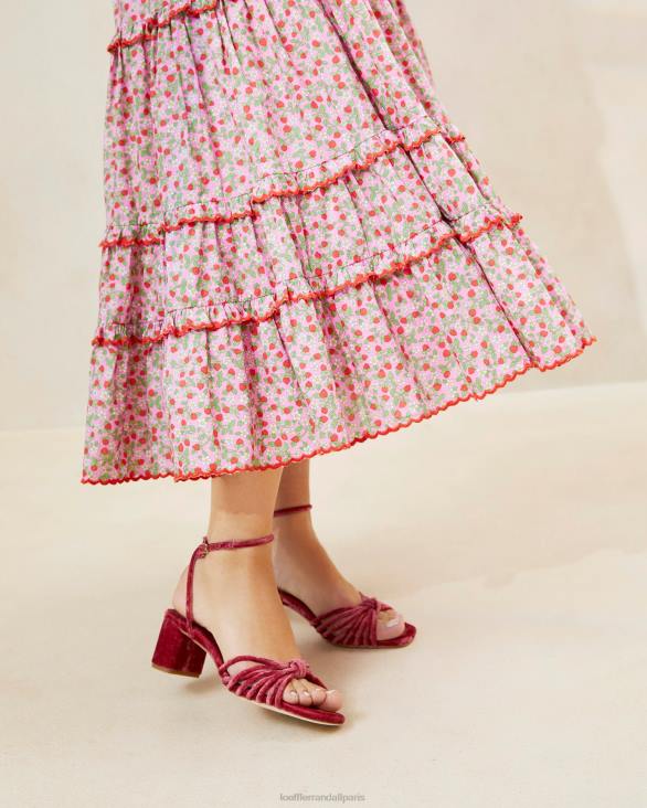 femmes Loeffler Randall imprimé fraise jupe midi à ourlet festonné ellie fraise vêtements 8HL8225 - Image 2