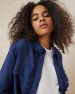 femmes Loeffler Randall indigo manteau de corvée à œillets zeke vêtements 8HL8261 - Image 3
