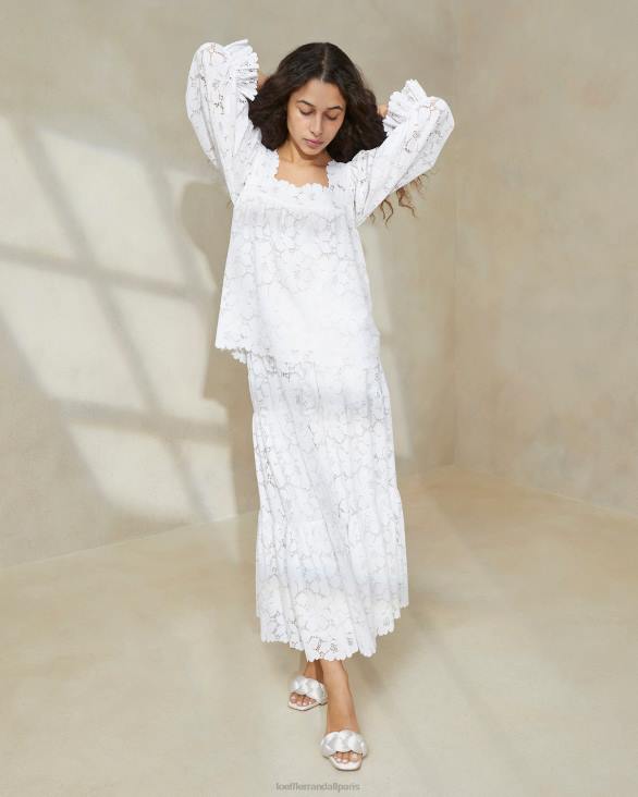 femmes_loeffler_randall_ivoire_lilibet_creme_col_carre_haut_vetements_8hl8198.jpg femmes Loeffler Randall Ivoire lilibet crème col carré haut vêtements 8HL8198 - Image 1