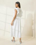 femmes Loeffler Randall Ivoire robe en dentelle à manches flottantes brynn vêtements 8HL8173 - Image 3