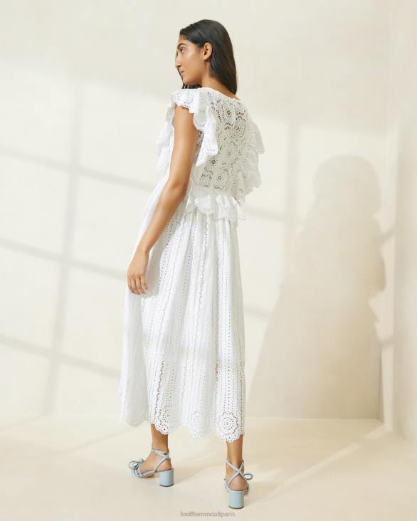 femmes Loeffler Randall Ivoire robe en dentelle à manches flottantes brynn vêtements 8HL8173 - Image 3