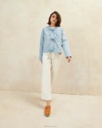 femmes Loeffler Randall jean léger veste de grange emmett vêtements 8HL8258 - Image 2