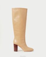 femmes Loeffler Randall kaki botte haute dorée chaussures 8HL8288 - Image 2