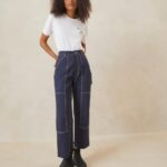 femmes Loeffler Randall marine pantalon de charpentier roy vêtements 8HL8221