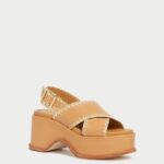 femmes Loeffler Randall miel/naturel sandale plateforme mae chaussures 8HL8128