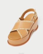 femmes Loeffler Randall miel/naturel sandale plateforme mae chaussures 8HL8128 - Image 3