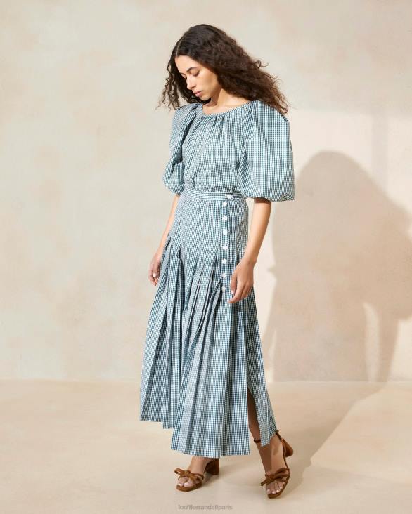 femmes_loeffler_randall_mini_vichy_vert_jupe_plissee_emlyn_vetements_8hl8223.jpg femmes Loeffler Randall mini vichy vert jupe plissée emlyn vêtements 8HL8223 - Image 1
