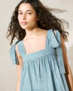 femmes Loeffler Randall mini vichy vert robe janie à ourlet volanté vêtements 8HL8191 - Image 2