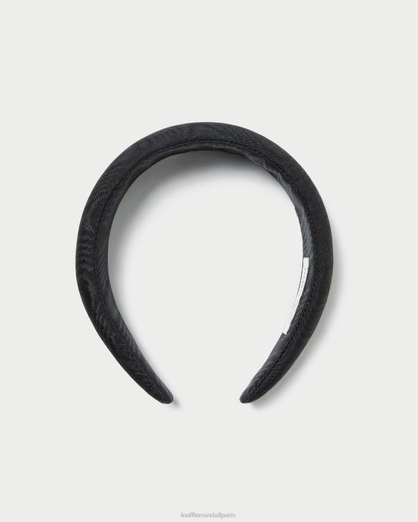 femmes_loeffler_randall_moire_noir_bandeau_bellamy_accessoires_8hl8148.jpg femmes Loeffler Randall moiré noir bandeau bellamy accessoires 8HL8148 - Image 1