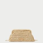 femmes Loeffler Randall naturel embrayage à cadre trudie Sacs 8HL8390