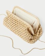 femmes Loeffler Randall naturel embrayage à cadre trudie Sacs 8HL8390 - Image 3
