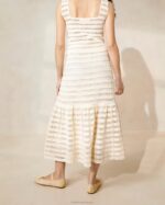 femmes Loeffler Randall naturel jupe en crochet à ourlet volanté Scarlett vêtements 8HL8232 - Image 3