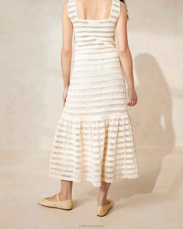 femmes Loeffler Randall naturel jupe en crochet à ourlet volanté Scarlett vêtements 8HL8232 - Image 3