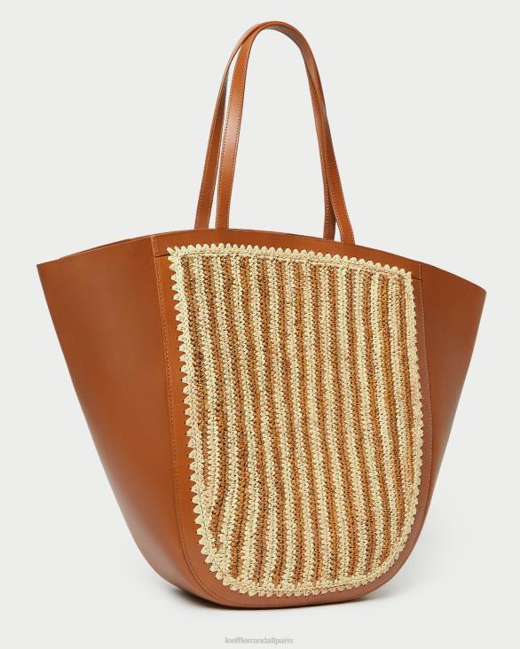 femmes Loeffler Randall naturel/marron/cognac cabas ailé Katia Sacs 8HL8321 - Image 4