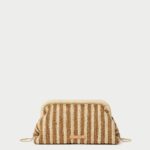 femmes Loeffler Randall naturel/marron embrayage à cadre trudie Sacs 8HL8392