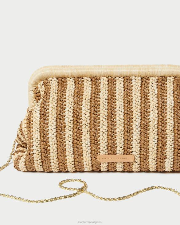 femmes Loeffler Randall naturel/marron embrayage à cadre trudie Sacs 8HL8392 - Image 4