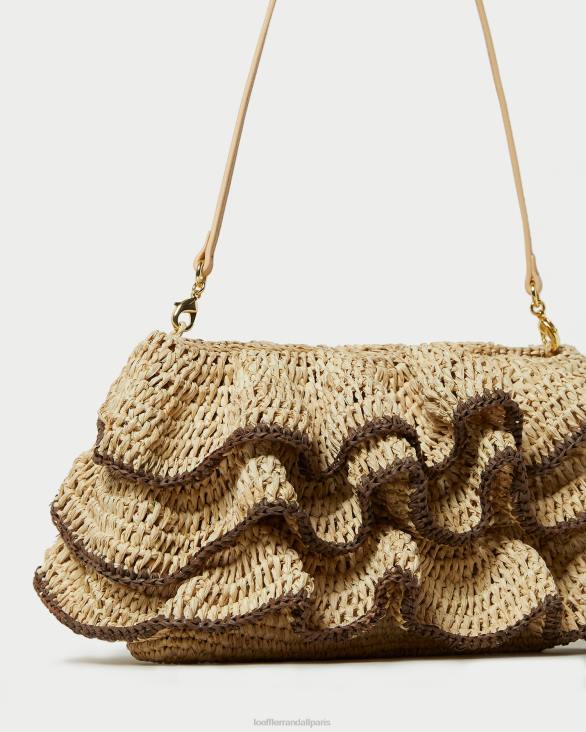 femmes Loeffler Randall naturel/marron pochette à volants odette Sacs 8HL8374 - Image 2