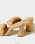 femmes Loeffler Randall naturel mule courbe tressée freya chaussures 8HL841 - Image 5