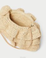 femmes Loeffler Randall naturel pochette à volants odette Sacs 8HL8375 - Image 4