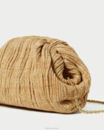 femmes Loeffler Randall naturel pochette dôme plissée Bailey Sacs 8HL8367 - Image 2