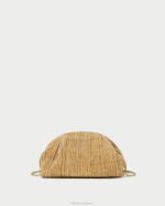 femmes Loeffler Randall naturel pochette dôme plissée Bailey Sacs 8HL8367