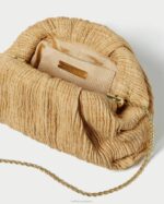 femmes Loeffler Randall naturel pochette dôme plissée Bailey Sacs 8HL8367 - Image 4