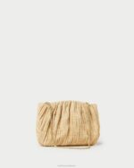 femmes Loeffler Randall naturel pochette plissée plate brit Sacs 8HL8368 - Image 2